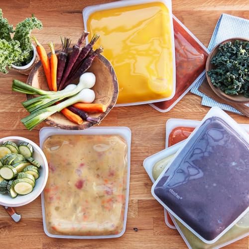 Reusable Half Gallon Silicone Food Storage Bag (Clear / 1/2 Gallon)