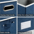 Storage Bins with Lids [3 (Royal Blue / XL(3-Pack))