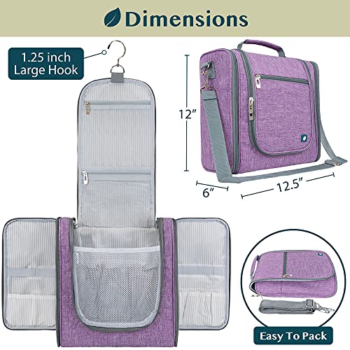 Extra Large Toiletry Bag Travel Bag for Women Men (Extra Large (12x6x12.5) / Purple)