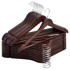 Wooden Coat Hangers (0.5"T (20 pack) / Walnut Color)