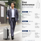 Lightweight Luggage with TSA Lock (Medium(24in) / Silver)