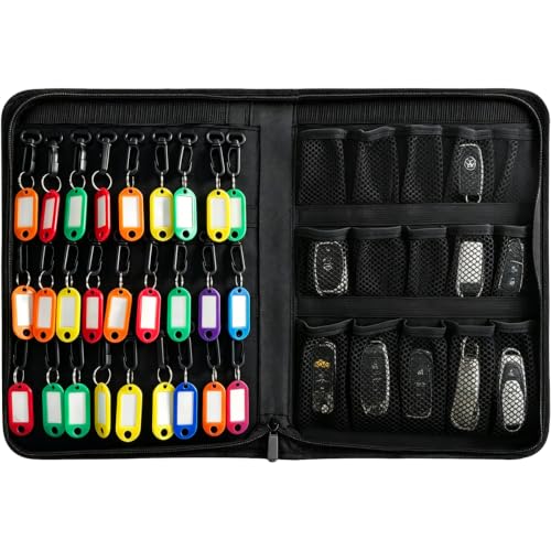 Portable Zippered Key Case (42 / Black)