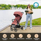 Quid³ Travel Stroller + Carry Bag & Wheel Covers (Aurora Pink)