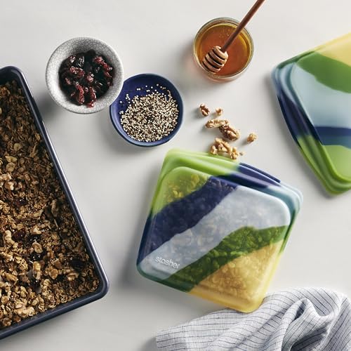Premium Reusable Silicone Sandwich Bag (Blue Current / Single)