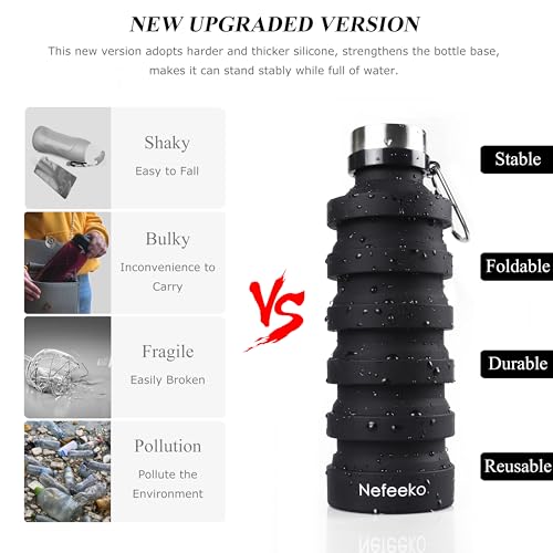 Collapsible Water Bottle (Blue-27oz)