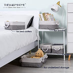 Small Storage Baskets for Organizing (White&Grey / 6PCS/Small -11.8Lx7.9Wx5.2H)