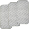 Quilted Thicker Waterproof Changing Pad Liners 3 Count (Gray(13” X 27”))