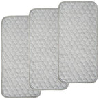 Quilted Thicker Waterproof Changing Pad Liners 3 Count (Gray(13” X 27”))