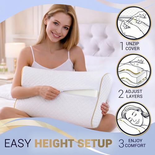 King Memory Foam Pillows 2 (King - 31 x 14 x 5.1" (2-Pack))