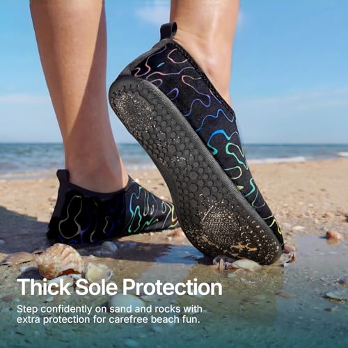 Water Shoes for Women Men Quick (7-8 Women/6-7 Men / N-laser Stripe)