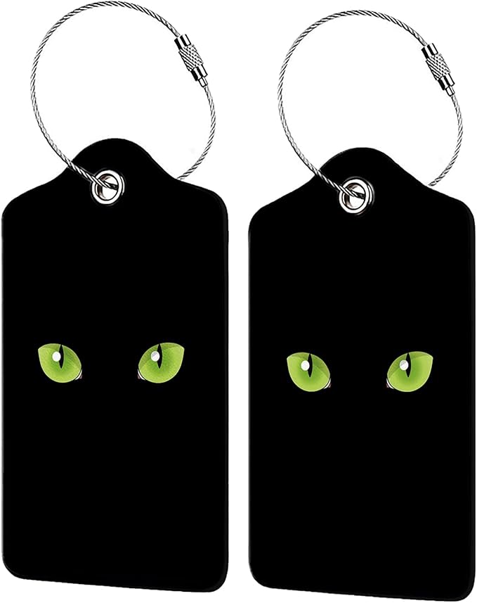 Black Cat Eyes 2 Pack Luggage Tag by Unknown