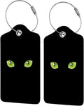 Black Cat Eyes 2 Pack Luggage Tag by Unknown