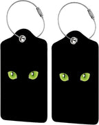 Black Cat Eyes 2 Pack Luggage Tag by Unknown