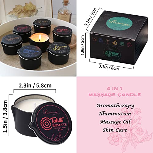 Massage Candle Home Scented Body Oil Tahiti Rosette Soy Wax 2.35oz