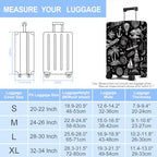 Black Luggage Cover Washable Suitcase Protector Anti (Black / XL(32-34inch suitcase))