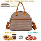 Insulated Lunch Bag With Shoulder Strap for Women (Coffee)
