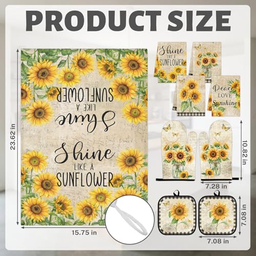 Sunflower Kitchen Decor Set (Yellow Sunflower)