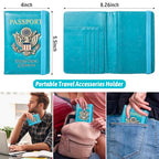 Passport Holder for Travel Men (Lake Blue)