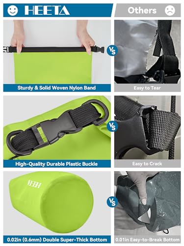 Waterproof Dry Bag Backpack with Emergency Whistle (30L / Lemon Green)