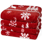 Christmas Fleece Blanket Queen (Reindeer/Trees / Queen(90" X 90"))