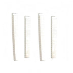 4Pcs White Professional Hair Cutting Combs Set, Salon Hair Styling Measure Combs, Anti Hairdressing Barber Combs Hair Combs Styling Tools and Appliances