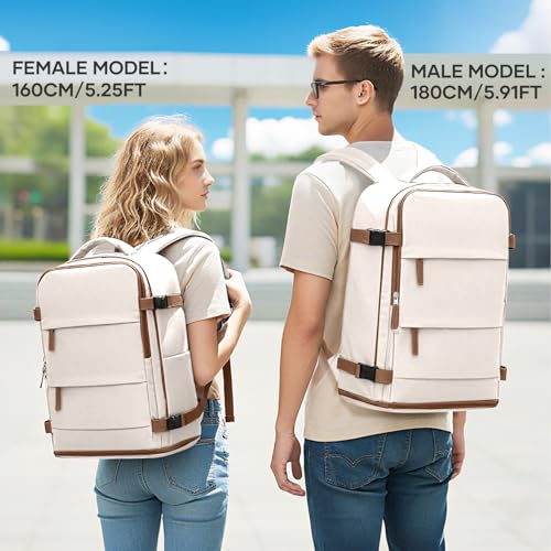 Large Travel Backpack For Women Men (30l / Beige Brown)