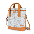 3 Bottle Wine Cooler Bag Carrier for Travel (White Flower)