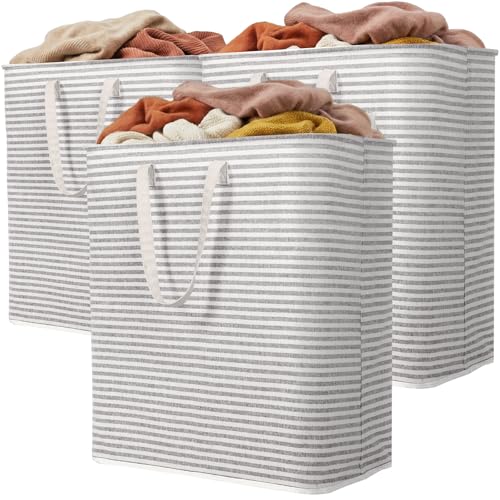 100L Large Laundry Baskets (Grey / 100L)