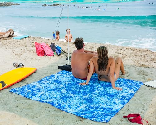 Quick Dry Microfiber Beach Towel (Bluewonder / Family Size 72x72")
