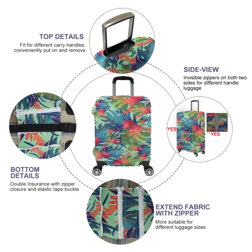 Travel Luggage Cover (Multicolored / M: Fit 22-24 Inch Luggage)