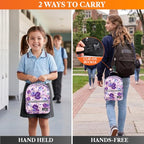 Insulated Lunch Box for Kids and Adults (Purple Flowers)