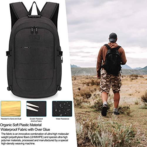 Travel Laptop Backpack Water Resistant Anti (Standard 15.6 inch / A-black)
