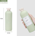 13.5 oz Plastic Travel Shampoo Bottles, Refillable Flip Cap Squeeze Bottles - Image 2