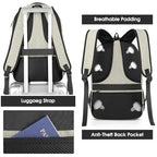 Backpack for Men Women (Beige / 15.6 Inch)