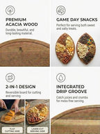 American Football Charcuterie Board 16X9.5 Inch (16"L x 9.5"W)