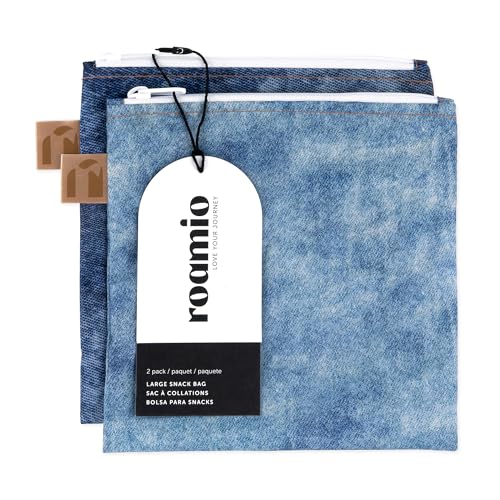 Roamio Reusable Sandwich and Snack Bags (C4 Denim On Denim-Lg)