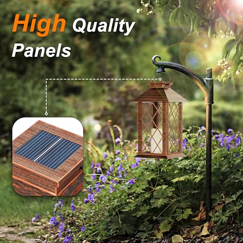 Solar Lanterns Outdoor Waterproof (Bronze-1Pack)