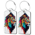 Colorful Lion in Pop Luggage Tags for Suitcases (Colorful Lion in Pop)