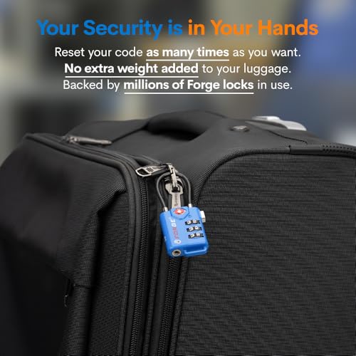 TSA Approved Luggage Locks (Blue 2 Pack)