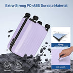 Carry on luggage 22x14x9 Airline Approved Suitcase (Light Purple / 20" Carry On)