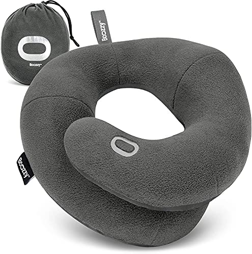 Travel Neck Pillow for Airplane (Gray / X-Large)