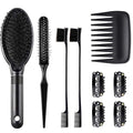 Boao 9 Pieces Wig Combs Set, Hair Edge Brush, Airbag Massage Comb, Wide Tooth Hair Comb, Clips, for Wig Stand, Human and Synthetic Extension