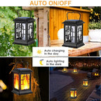 Solar Lantern Outdoor Flickering Flame Hanging Solar Lights (4pack)