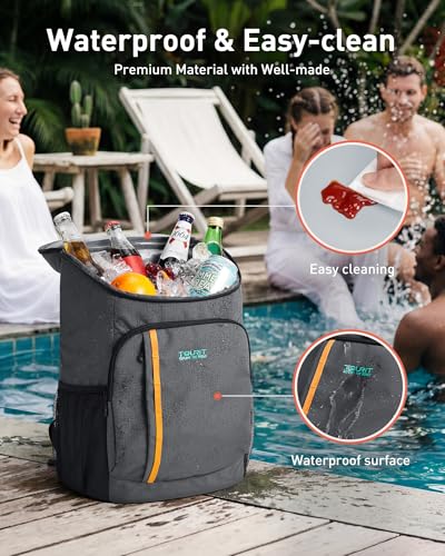 Cooler Backpack Insulated 30 Cans (Black / Simple zipper)