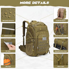 Tactical Backpack for Men (40L / B.khaki)