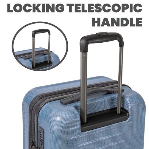 Rails Expandable Hardside Upright Suitcase with 360° Spinner Wheels (Denim / 3-Piece Set)