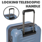 Rails Expandable Hardside Upright Suitcase with 360° Spinner Wheels (Denim / Medium Checked)