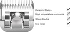 Size 7FC/5FC/4FC Detachable Pet Dog Grooming Clipper Ceramic Blades Set,Compatible with Andis,Oster A5,Wahl KM Series Clippers,Cut Length 1/8"(3.2mm) to 3/8”(9.5mm),3 Pack