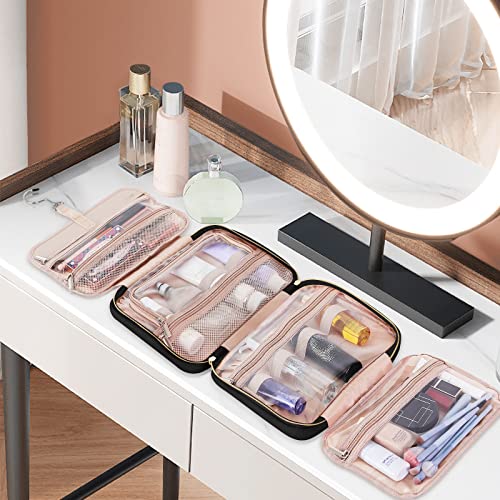 Toiletry Bag for Women (Medium / Minimalist / Black)