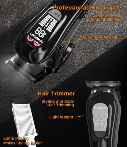 Hair Clippers Professional Cordless for Men (Black)